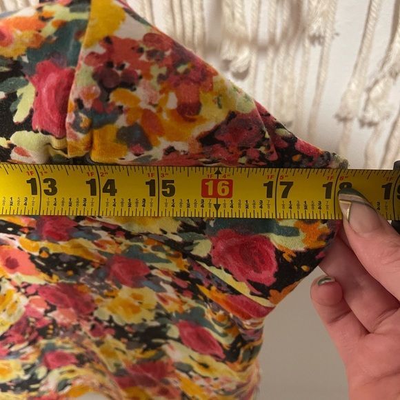 Floral Art Deco Spaghetti Strap Cotton Top Size XL - Picture 5 of 8